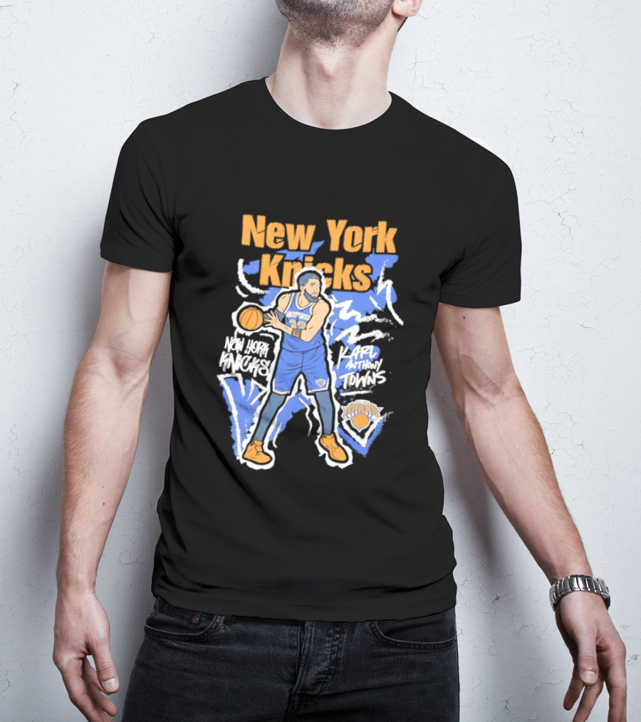 New York Knicks NBA Karl Anthony Towns Basketball T-Shirt
