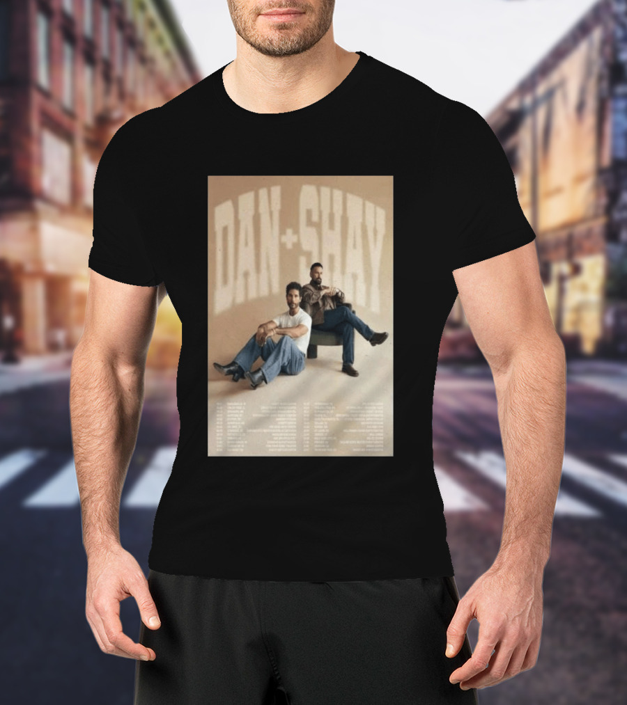 Dan + Shay 2026 Tour Dates Featuring North America Locations T-Shirt