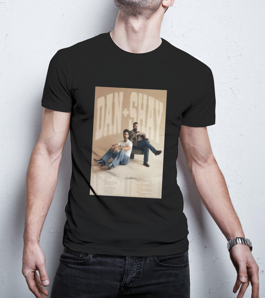 Dan + Shay 2026 Tour Dates Featuring North America Locations T-Shirt