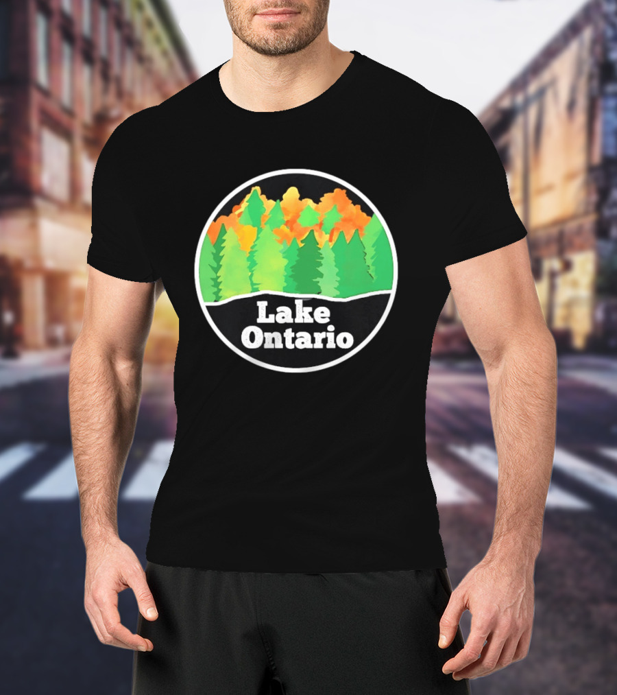 Lake Ontario Colorful Forest Landscape Nature Outdoors T-Shirt