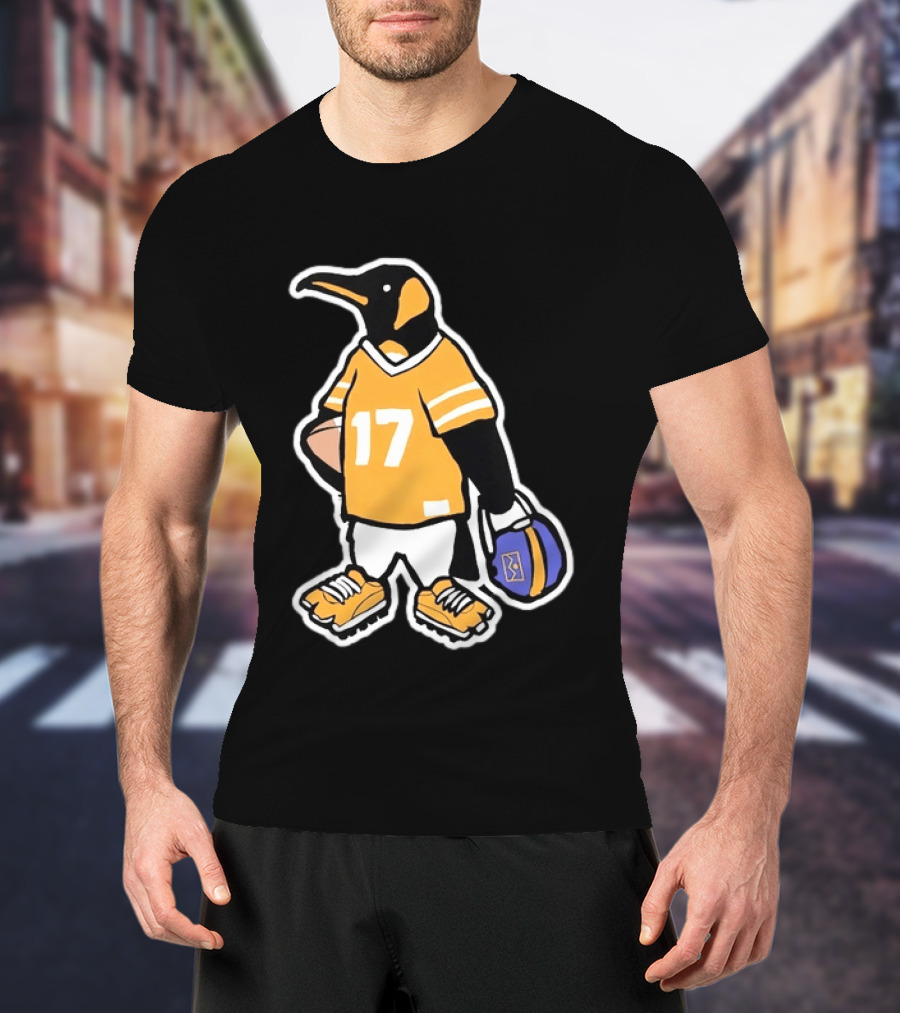 DNVR Number 17 Penguin In Denver Football Gear T-Shirt