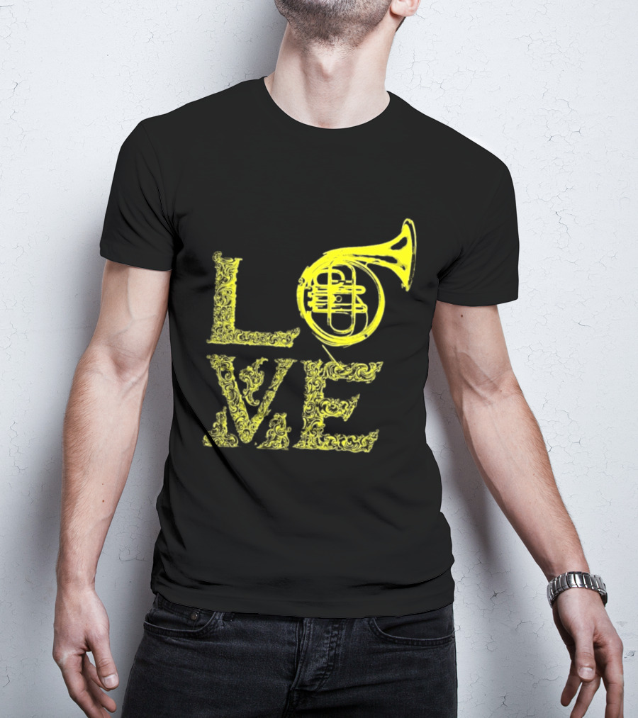 Love French Horn Music Orchestra Musician T-Shirt