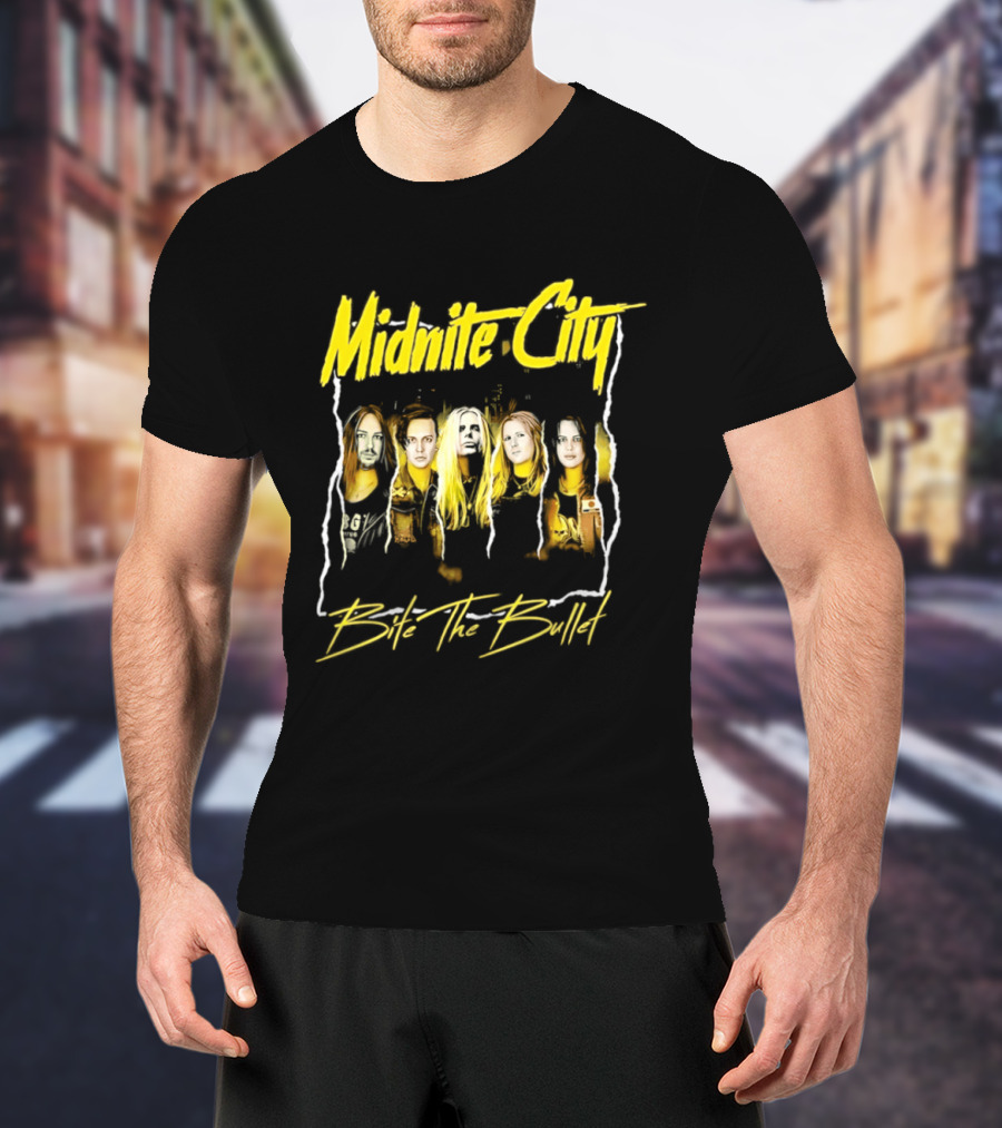 Midnite City Bite The Bullet Band Hard Rock Music T-Shirt