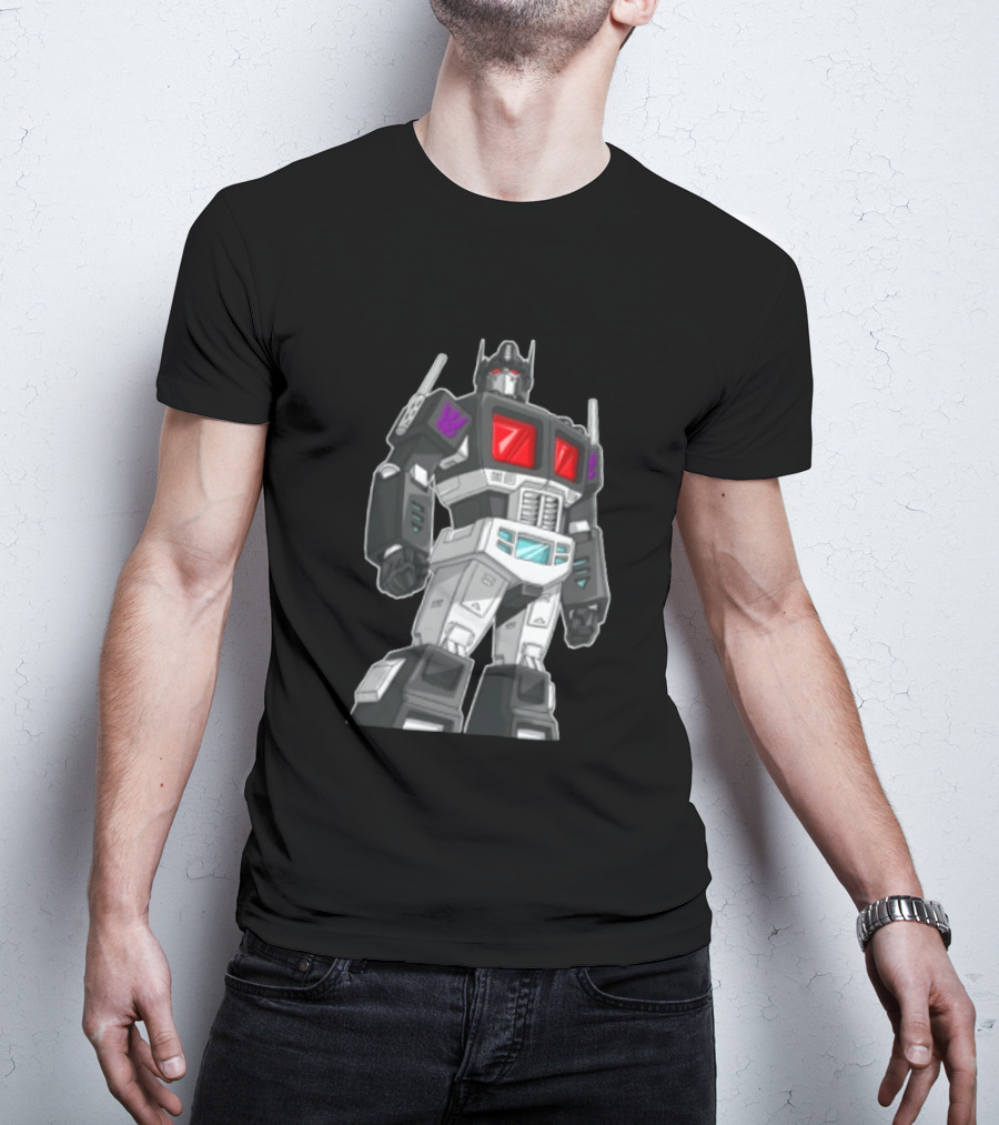 Transformers Decepticons Ajs Black Robot Red Windows Grid Cartoon T-Shirt