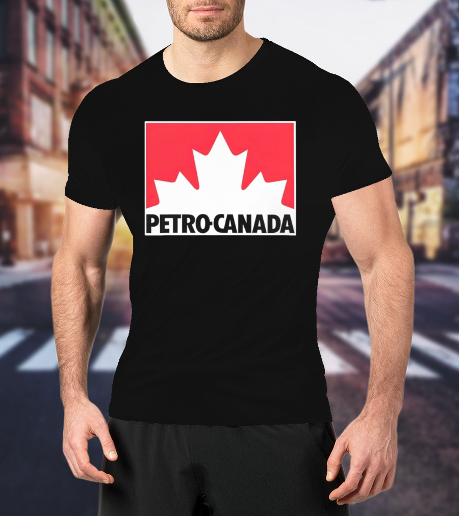 Petro Canada Canadian Gas Station Maple Leaf Branding T-Shirt