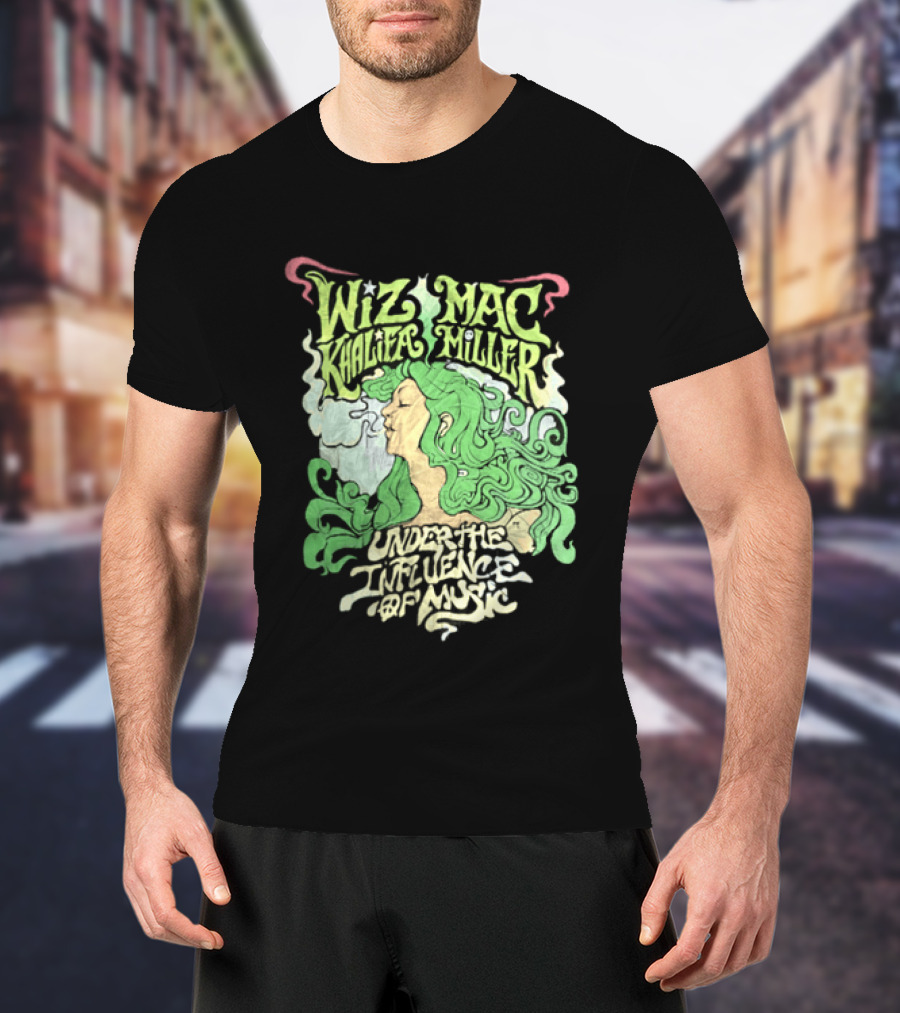 Wiz Khalifa Mac Miller Under The Influence Of Music Tour Colorful T-Shirt