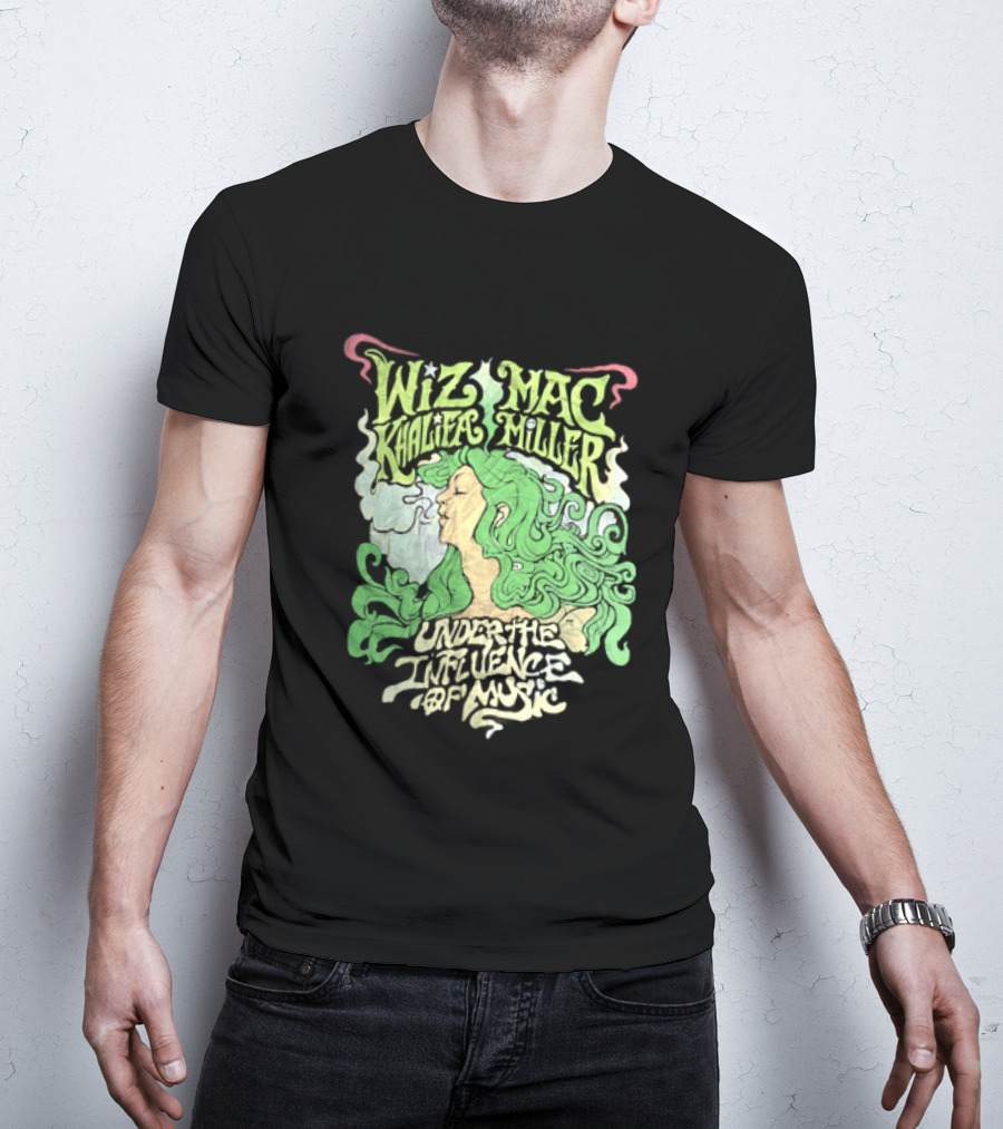 Wiz Khalifa Mac Miller Under The Influence Of Music Tour Colorful T-Shirt