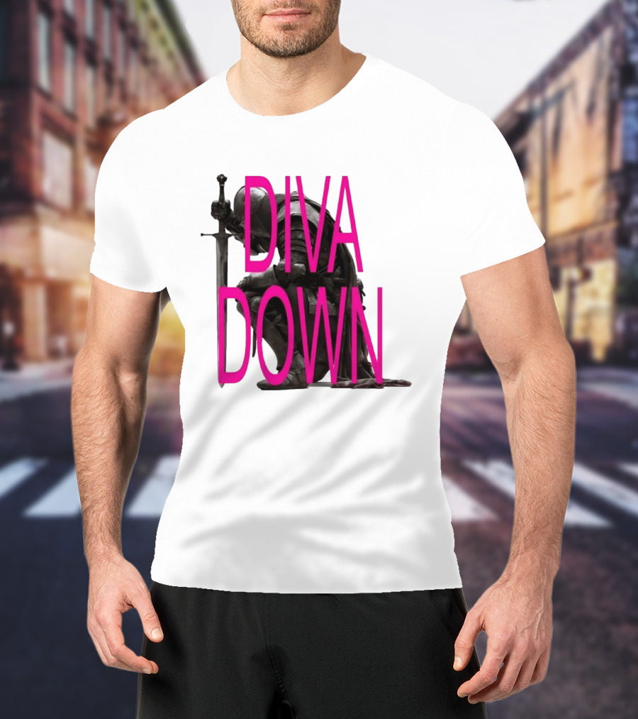 Diva Down Knight Sword Warrior Armor T-Shirt