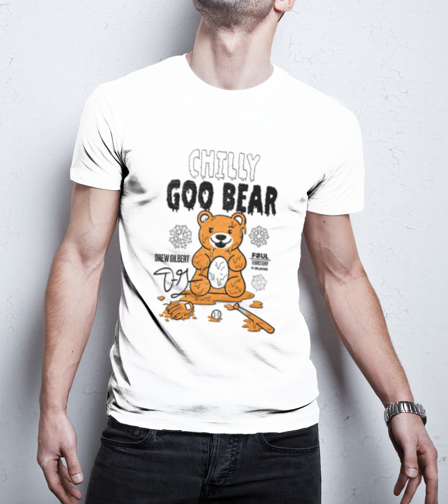 Drew Gilbert New York Mets Chilly Goo Bear Foul Territory MLB Players T-Shirt