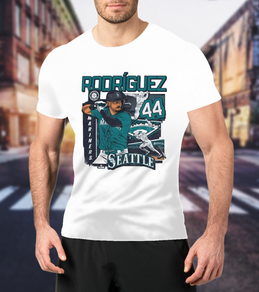Rodríguez 44 Seattle Mariners Baseball Player T-Shirt