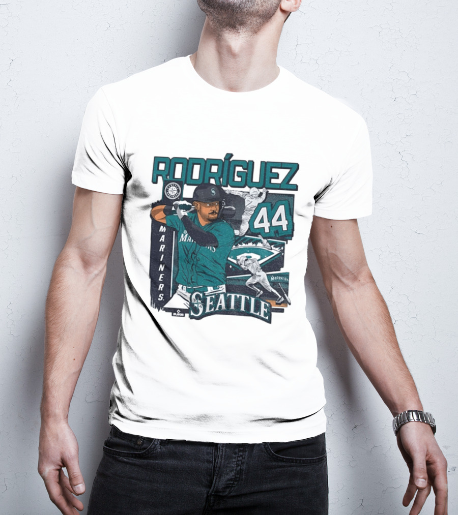Rodríguez 44 Seattle Mariners Baseball Player T-Shirt