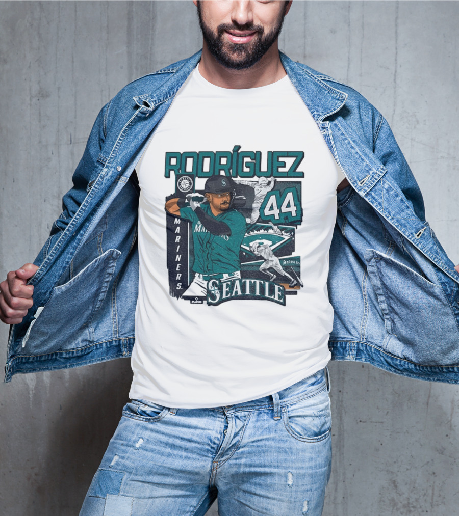 Rodríguez 44 Seattle Mariners Baseball Player T-Shirt