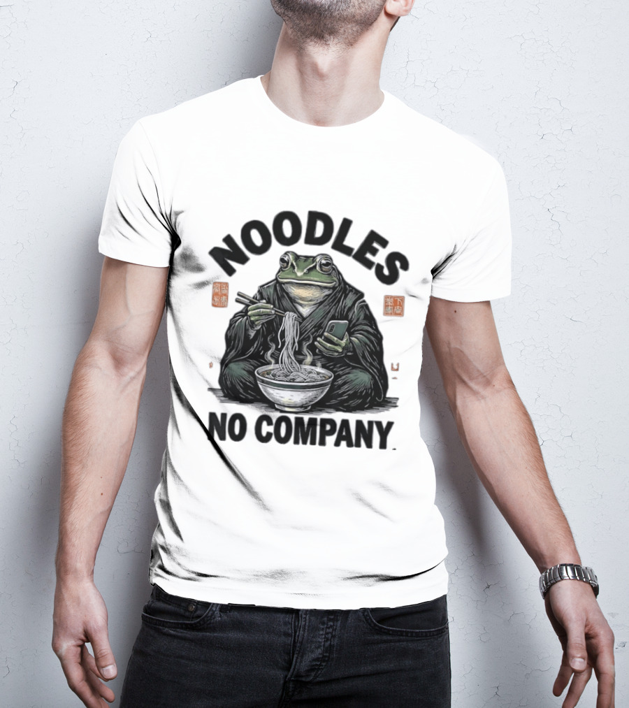 Noodles No Company Frog Eating Ramen Japanese T-Shirt
