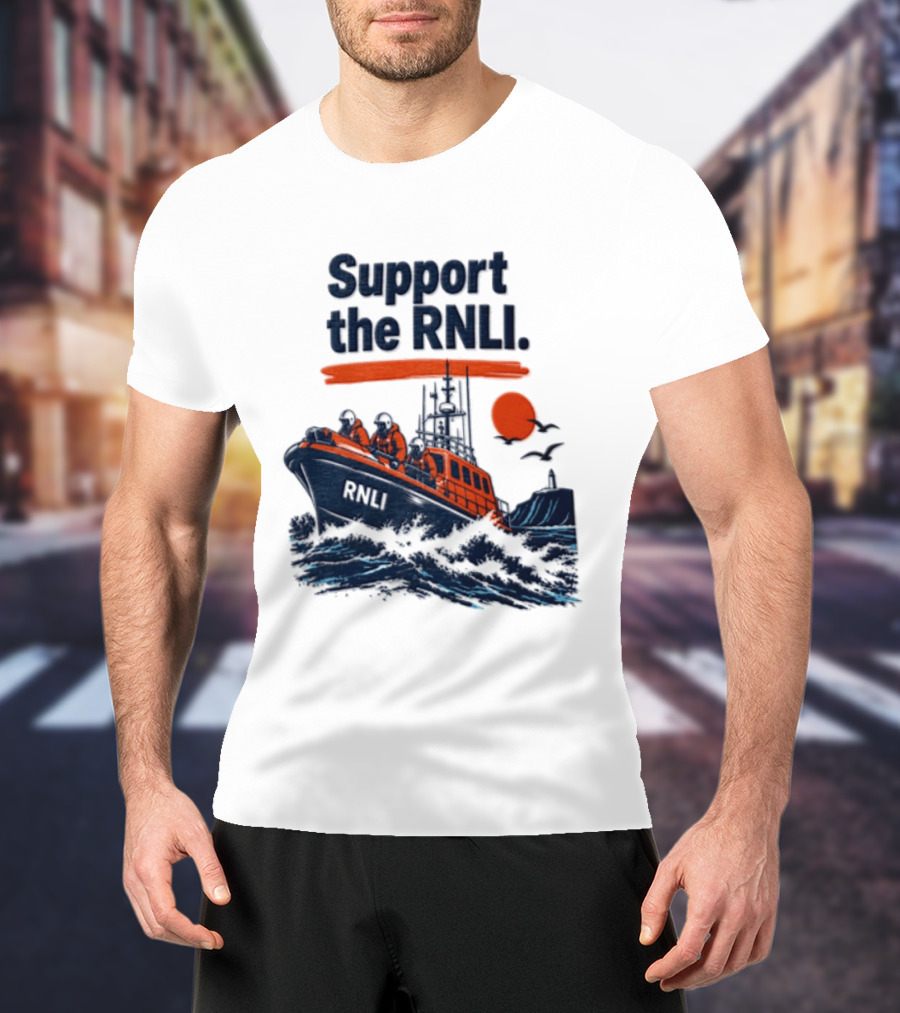 Support The RNLI Lifeboat Crew Royal National Lifeboat Institution T-Shirt