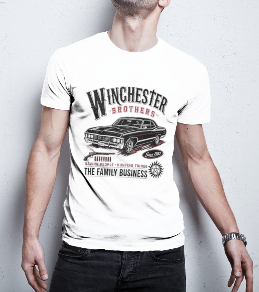 Winchester Brothers Saving People Hunting Things The Family Business T-Shirt