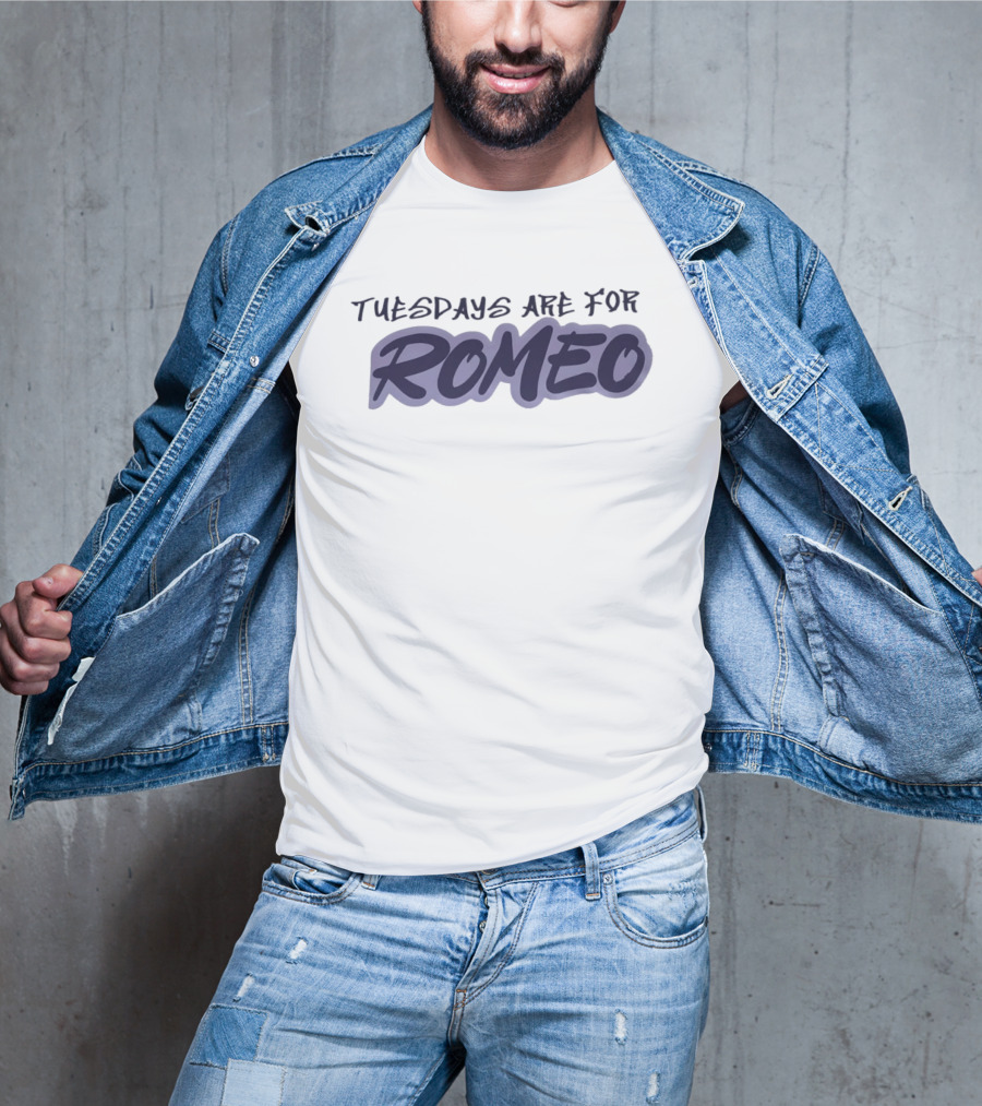 Tuesdays Are For Romeo Personalized Name T-Shirt