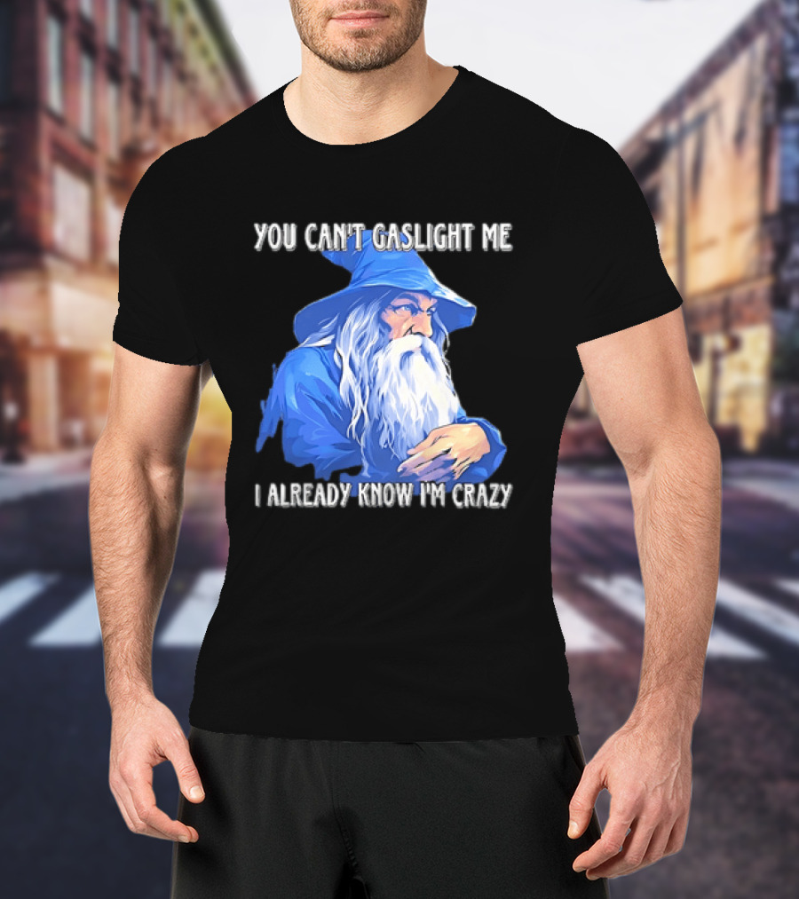 You Can't Gaslight Me I Already Know I'm Crazy Wizard Robe And Hat T-Shirt