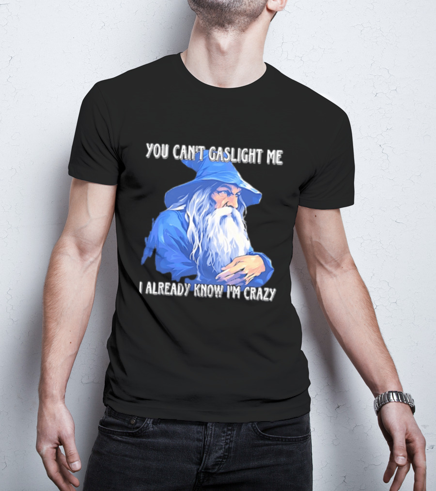 You Can't Gaslight Me I Already Know I'm Crazy Wizard Robe And Hat T-Shirt