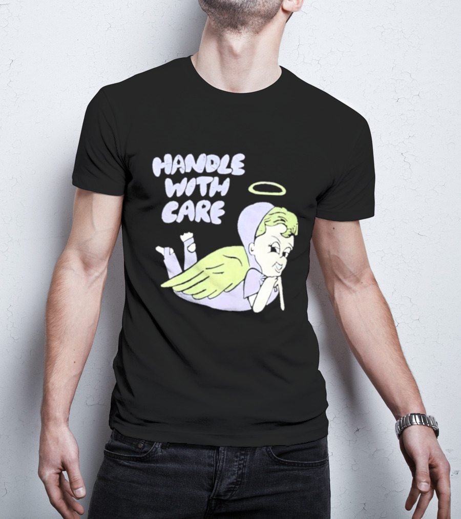 Handle With Care Angel Pastel Halo Wings T-Shirt