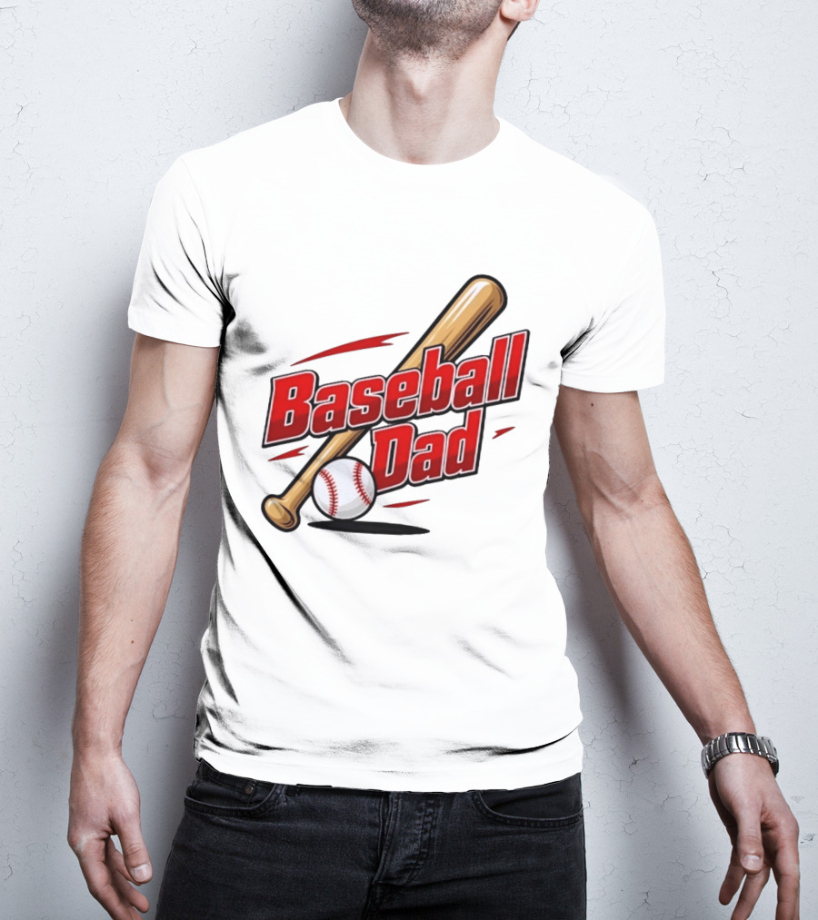 Baseball Dad Bat And Ball Sports T-Shirt