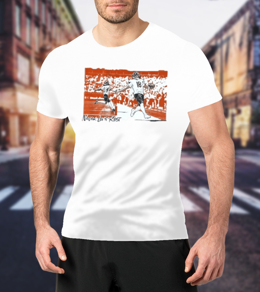 Caleb Williams Luther Burden III Never Let It Rest Chicago Bears Football T-Shirt