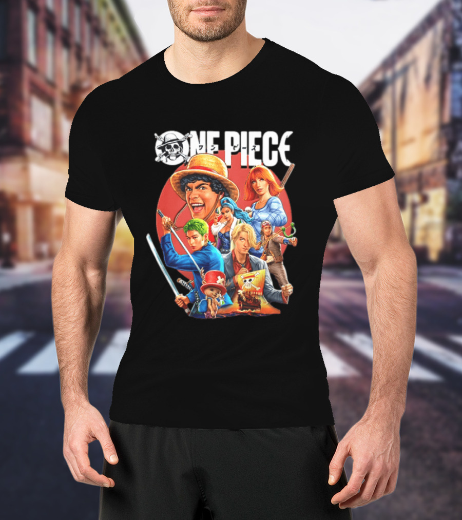 One Piece Anime 2026 Characters With Straw Hat Pirates Crew T-Shirt