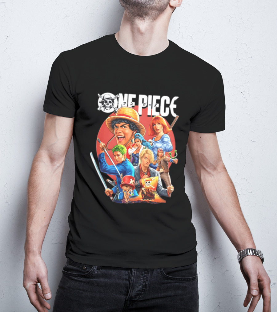 One Piece Anime 2026 Characters With Straw Hat Pirates Crew T-Shirt