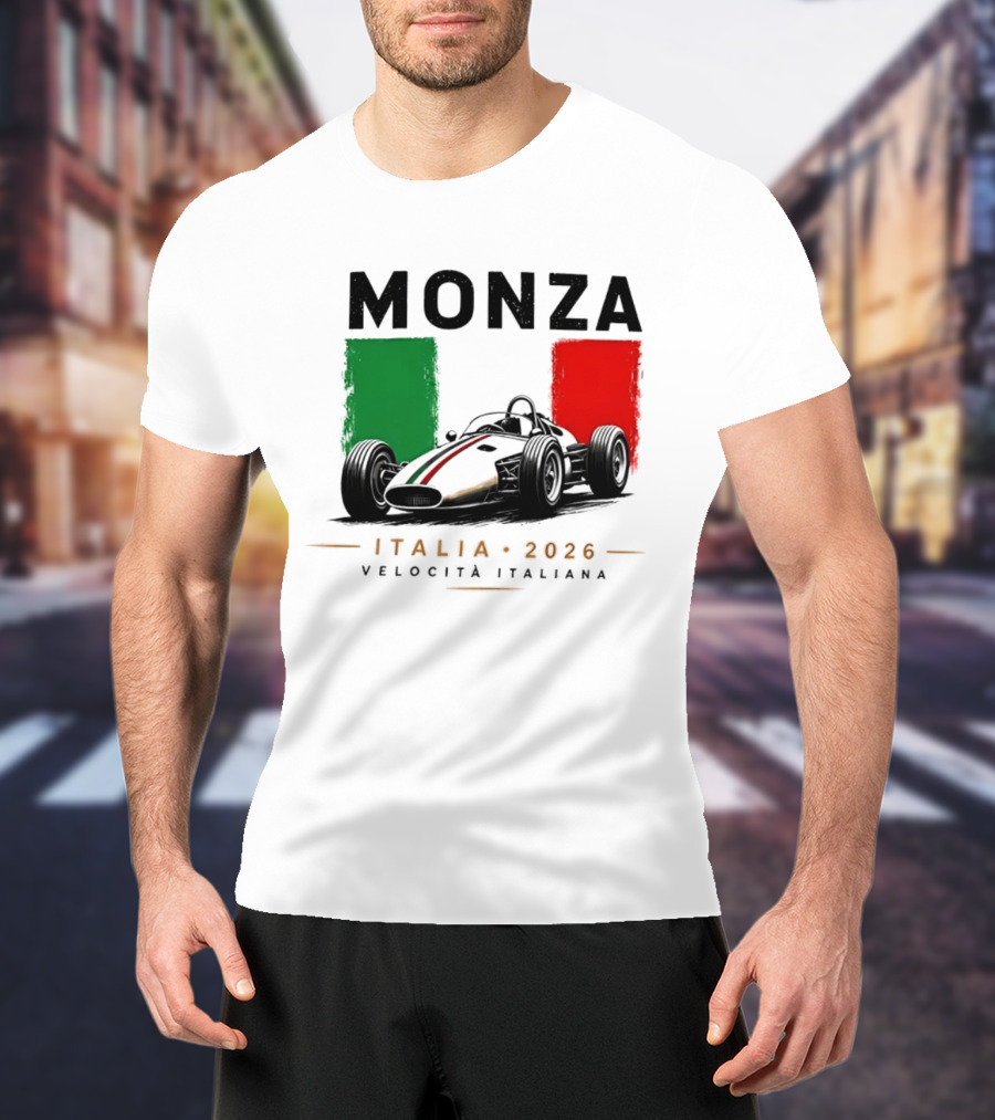 Monza Italia 2026 Velocita Italiana Formula 1 Racing Italian Flag T-Shirt