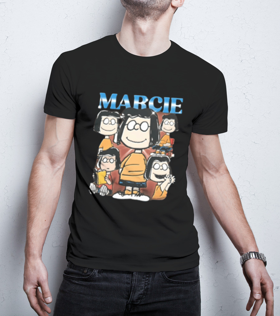 Peanuts Marcie Sparkle Cartoon Collage Bootleg T-Shirt