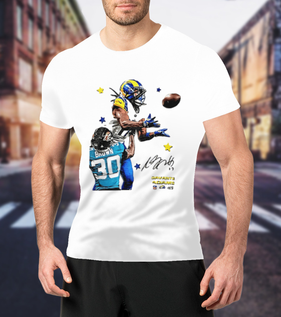 Davante Adams Las Vegas Raiders Brown Football Catch Duel T-Shirt