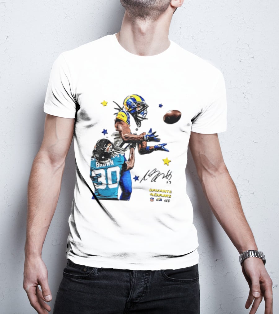 Davante Adams Las Vegas Raiders Brown Football Catch Duel T-Shirt