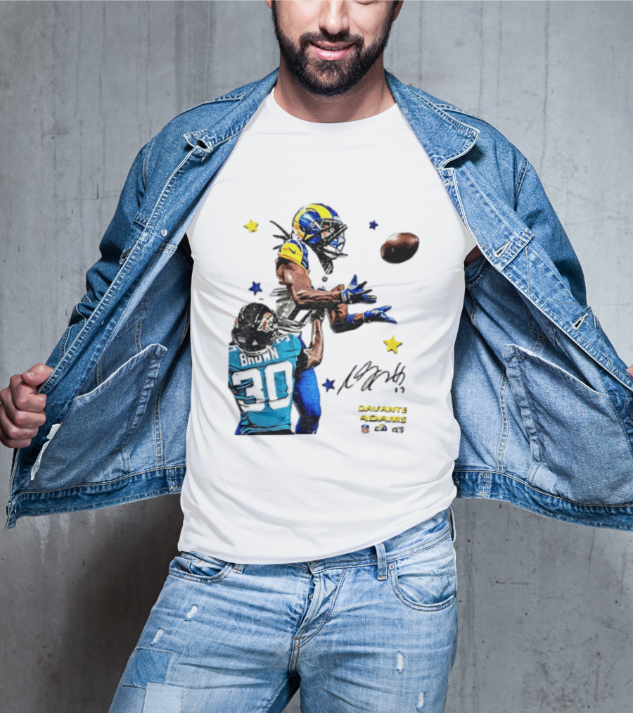 Davante Adams Las Vegas Raiders Brown Football Catch Duel T-Shirt