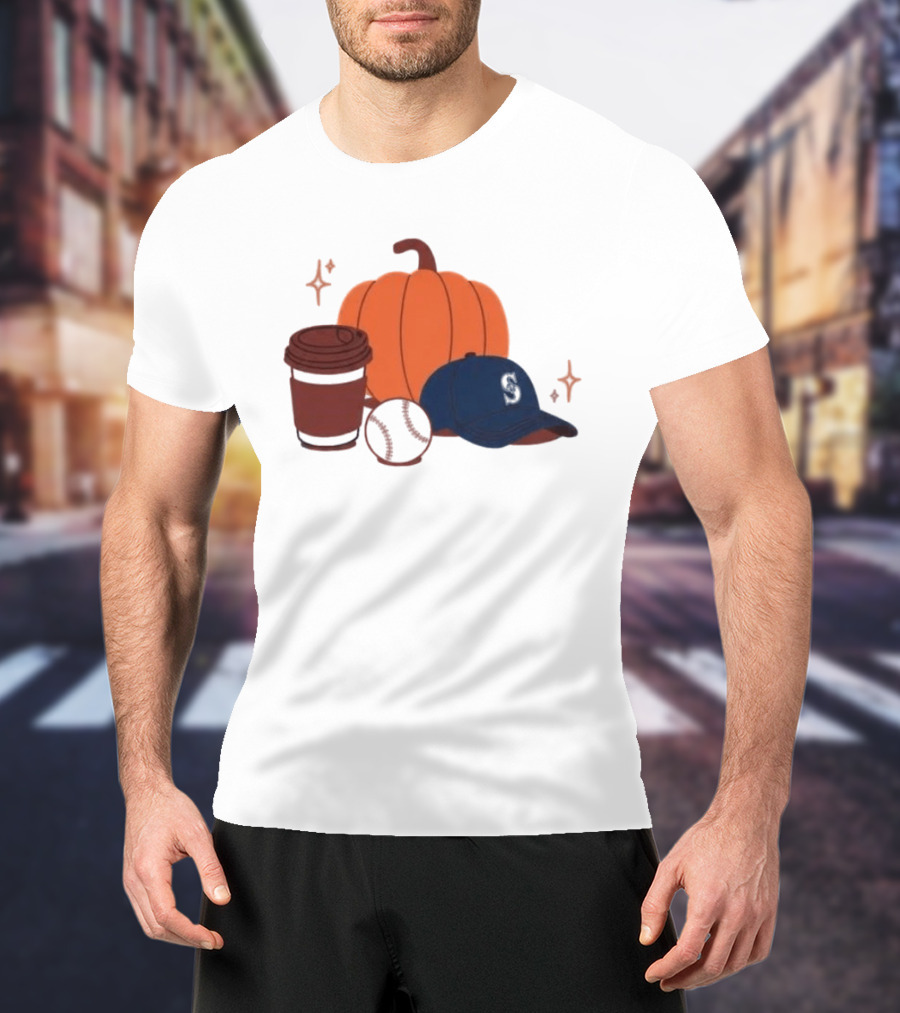 Seattle Mariners Pumpkinpalooza 2026 Coffee Baseball Cap Pumpkin T-Shirt