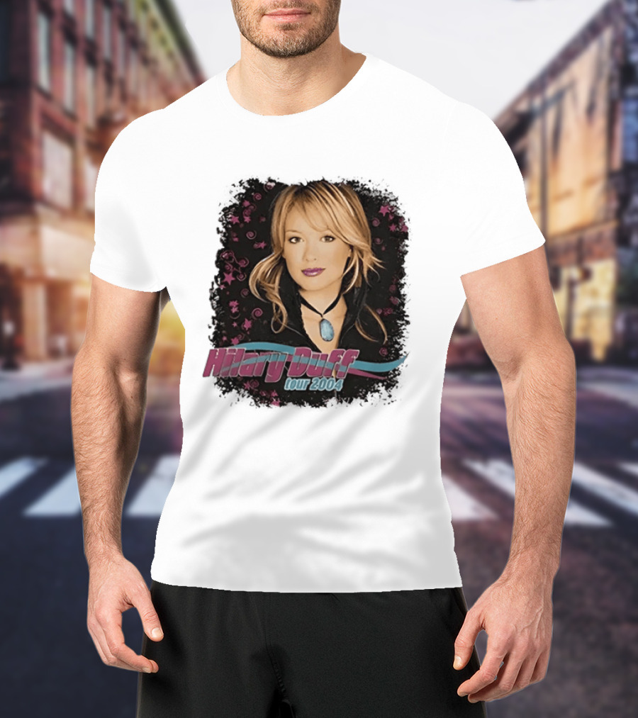 Hilary Duff Tour 2004 Y2K Pop Star Music Fashion T-Shirt