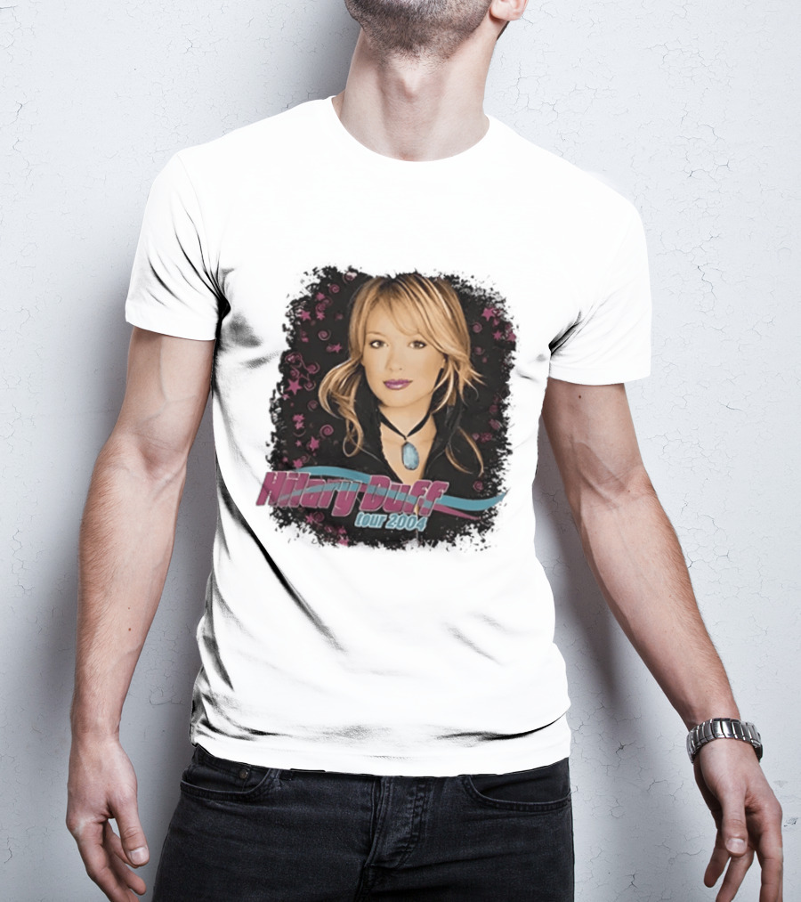 Hilary Duff Tour 2004 Y2K Pop Star Music Fashion T-Shirt