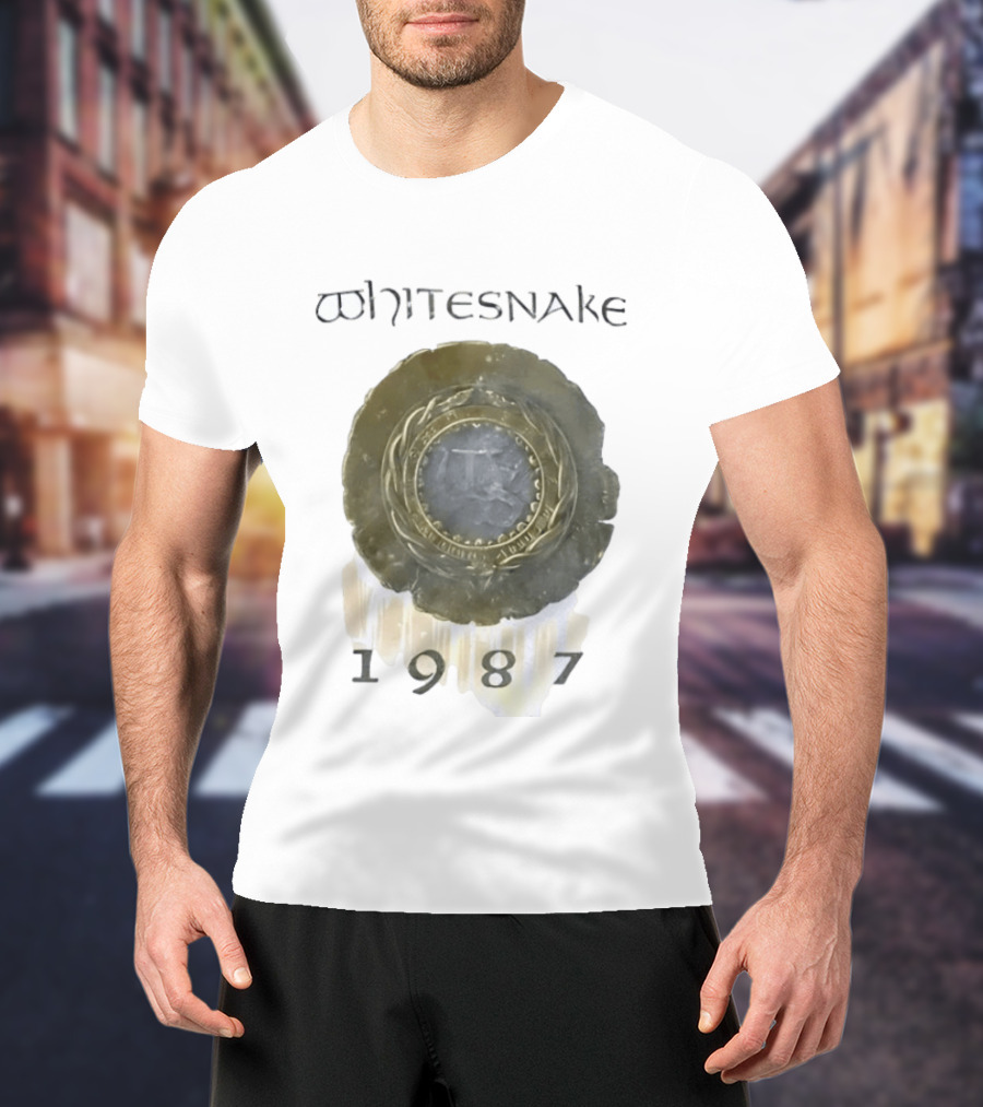 Whitesnake 1987 Album Cover Hard Rock Heavy Metal Band T-Shirt