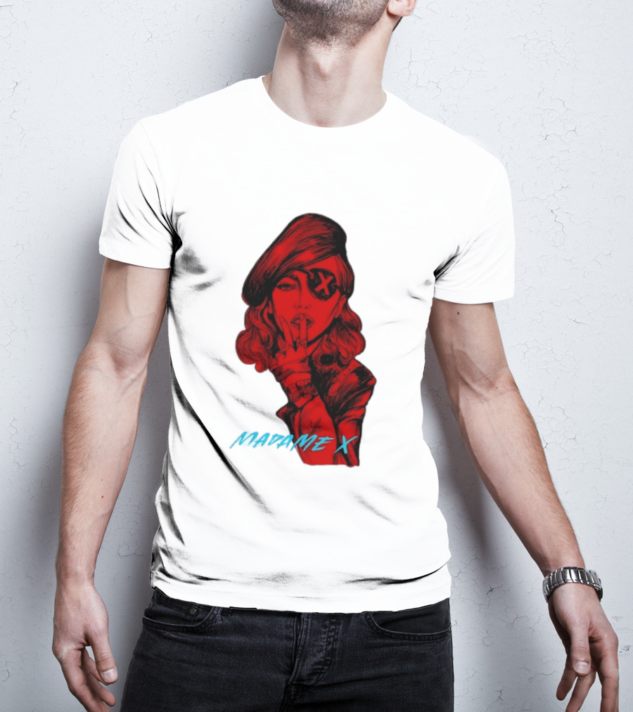 Madonna Madame X Beret Eye Patch Pop Music T-Shirt