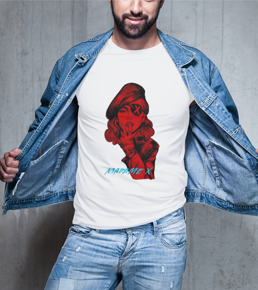 Madonna Madame X Beret Eye Patch Pop Music T-Shirt