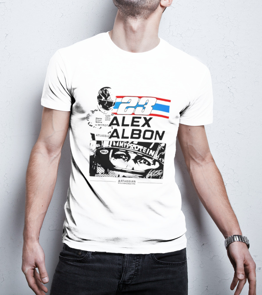Alex Albon 23 Williams Racing Atlassian Myprotein T-Shirt