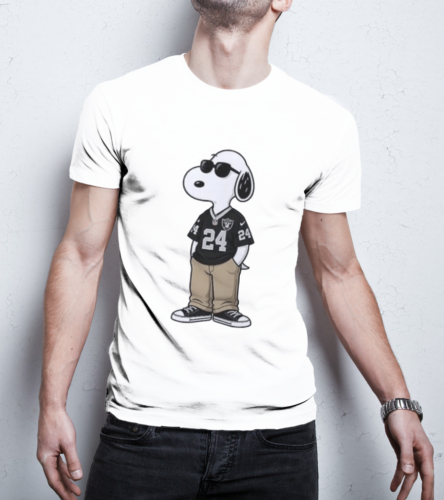 Las Vegas Raiders Peanuts Snoopy 24 Jersey Season Opener T-Shirt