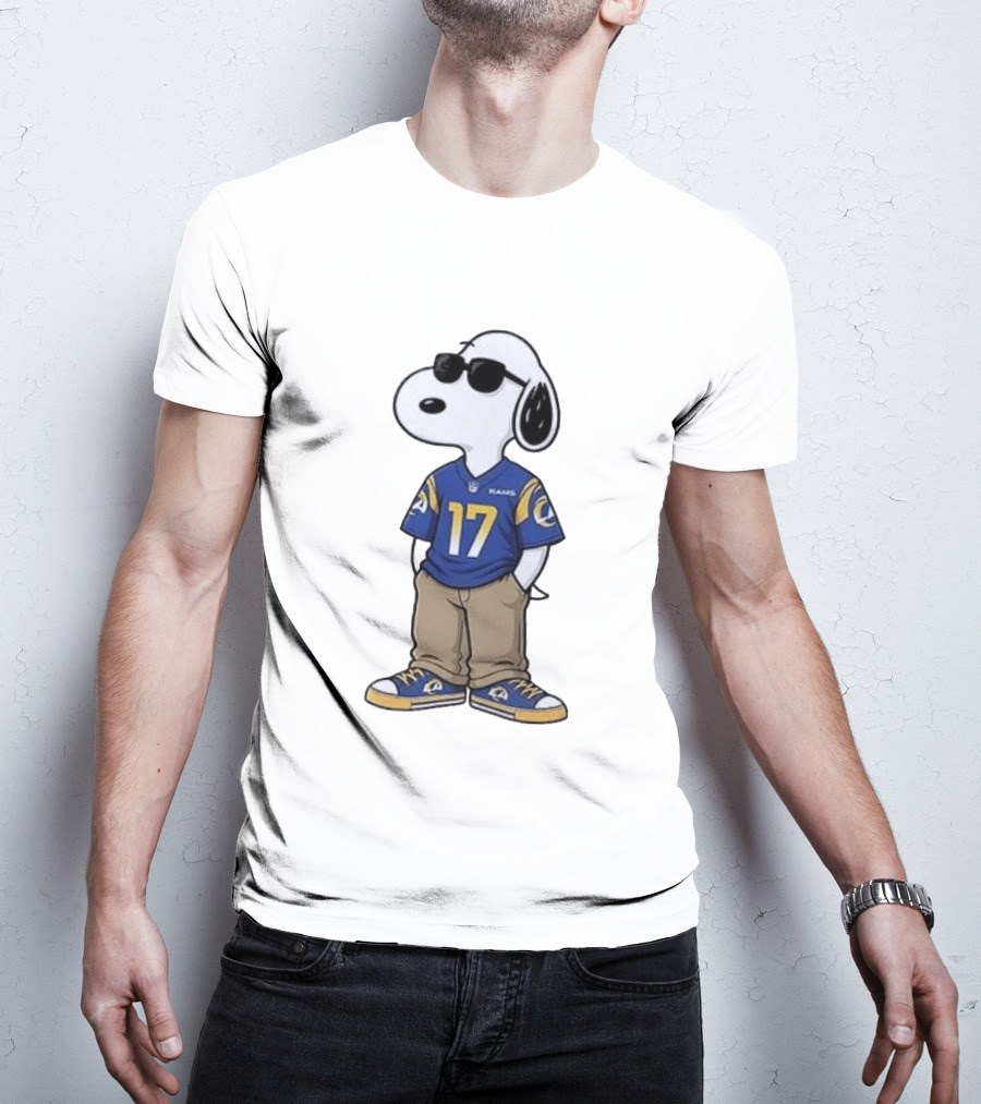 Los Angeles Rams Peanuts Snoopy Cool Style Collaboration Start Of The Season T-Shirt