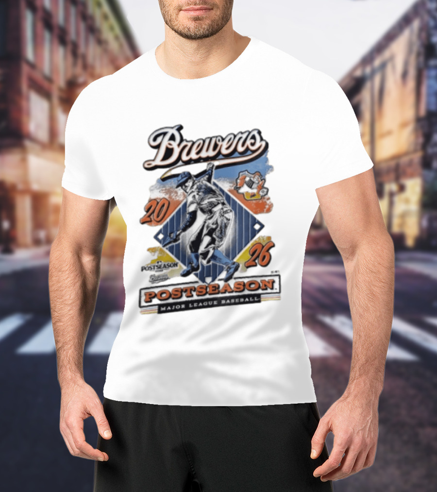 Brewers 2026 Postseason Major League Baseball Players Fielding T-Shirt