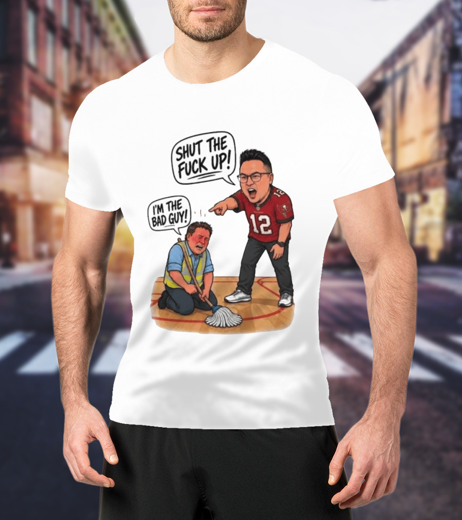 Rico Bosco Shut The Fuck Up I'm The Bad Guy 12 Red Jersey T-Shirt