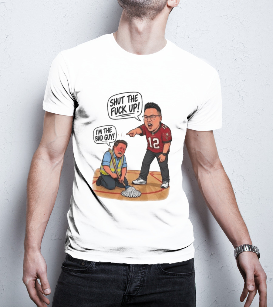 Rico Bosco Shut The Fuck Up I'm The Bad Guy 12 Red Jersey T-Shirt