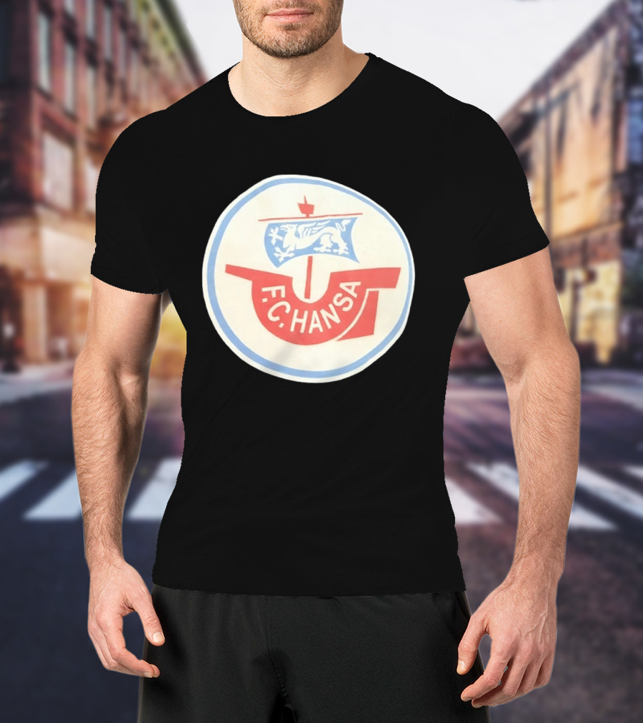 FC Hansa Rostock German Football Crest With Griffin T-Shirt
