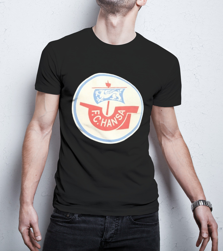 FC Hansa Rostock German Football Crest With Griffin T-Shirt