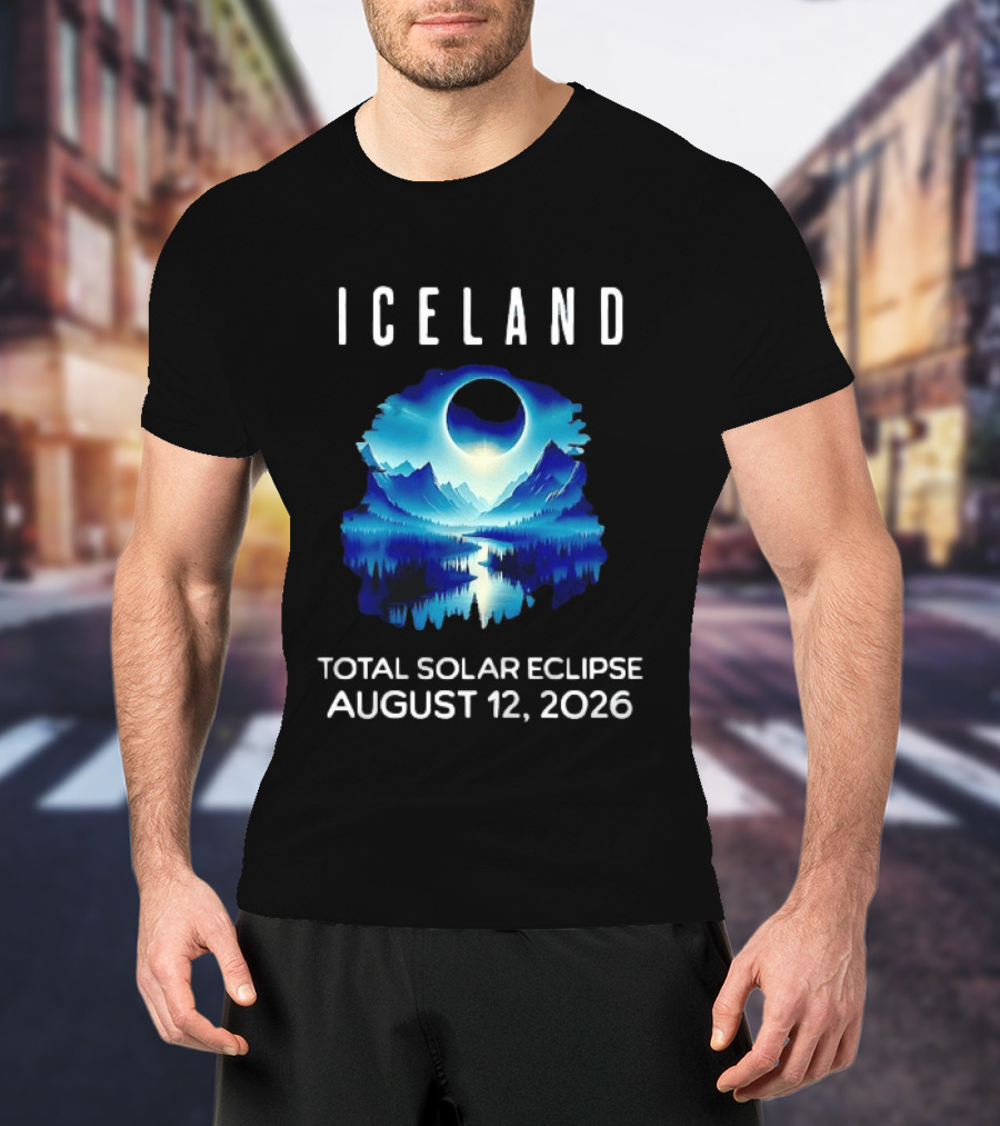Iceland Solar Eclipse Event August 12 2026 Scenic Landscape T-Shirt