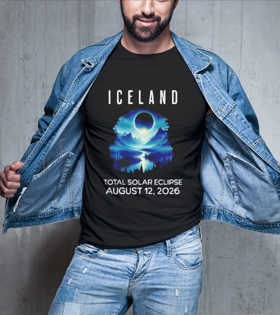 Iceland Solar Eclipse Event August 12 2026 Scenic Landscape T-Shirt