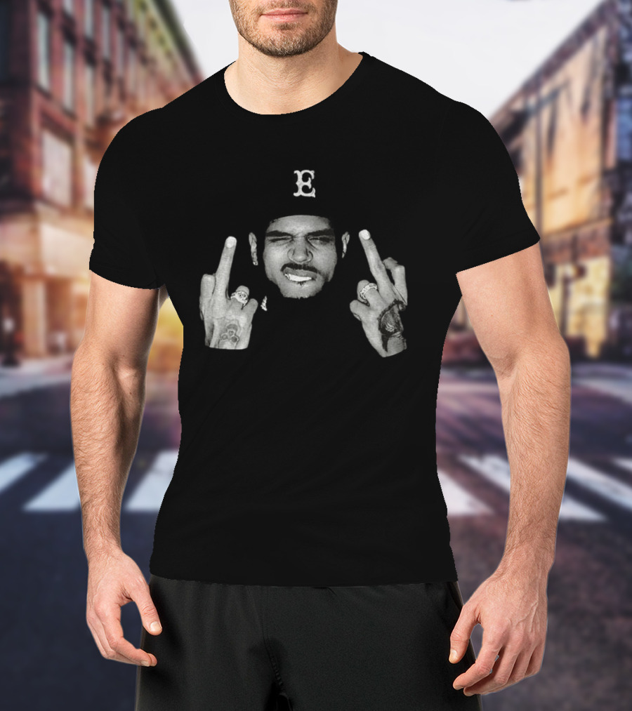 Usher Chris Brown Tour Middle Finger Gesture T-Shirt