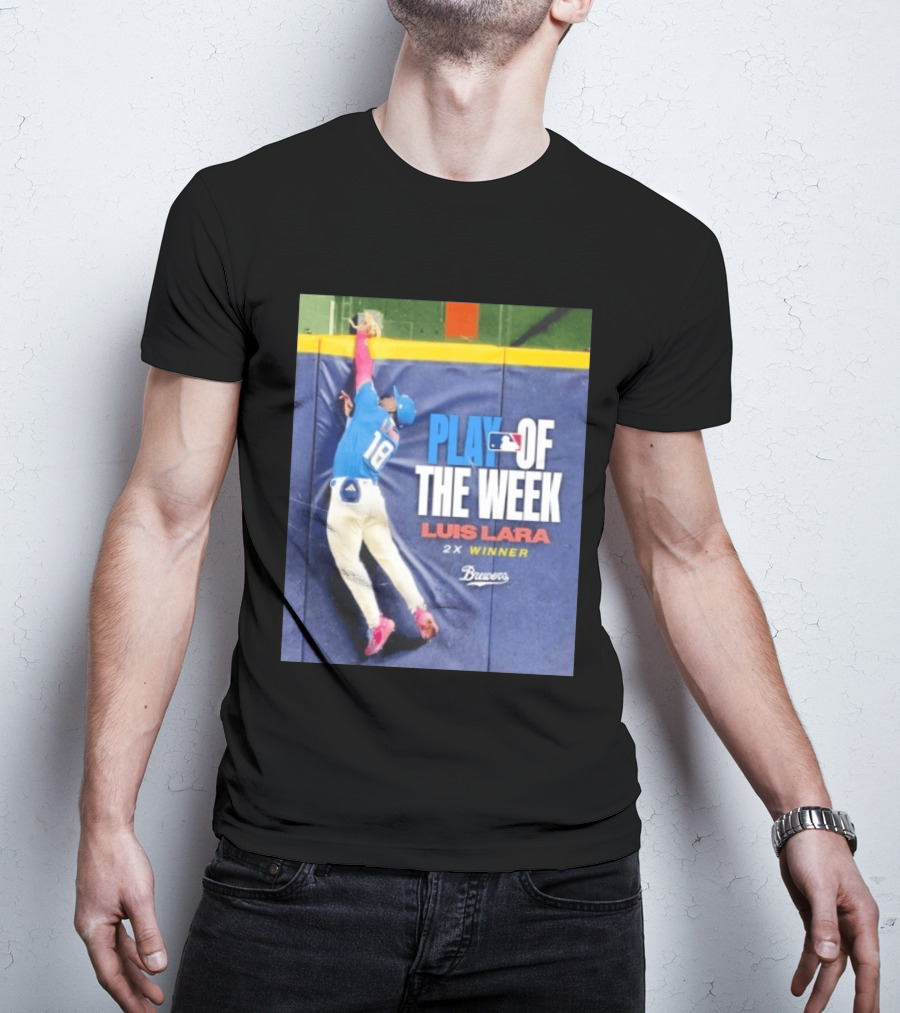 Luis Lara Play Of The Week 2x Winner Milwaukee Brewers T-Shirt